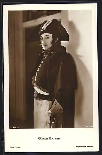 AK Schauspieler Gösta Ekman im Kostüm einer Filmrolle