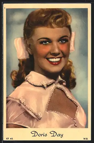 AK Schauspielerin Doris Day in der Garderobe einer Filmrolle