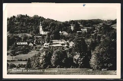 AK Neuhaus am Klausenbach, Totale mit Kirchen