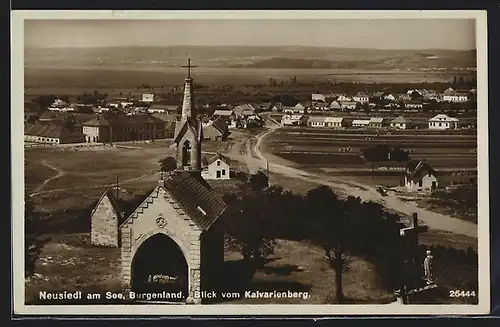 AK Neusiedl a. See, Blick vom Kalvarienberg