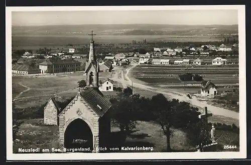 AK Neusiedl am See, Blick vom Kalvarienberg