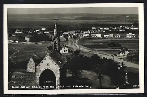 AK Neusiedl am See, Blick vom Kalvarienberg