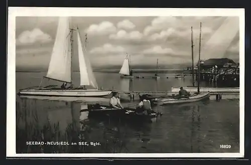 AK Neusiedl am See, Partie im Hafen