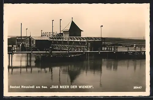 AK Neusiedl am See, Partie am Seesteg, Das Meer der Wiener