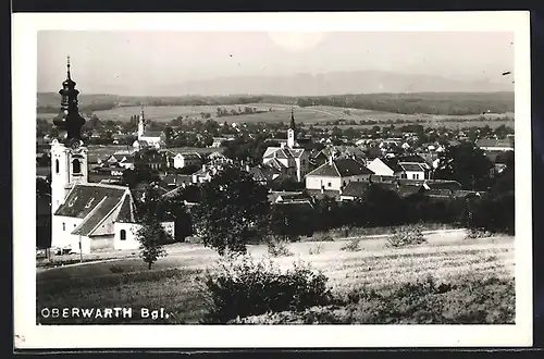 AK Oberwarth, Totale mit Kirchen