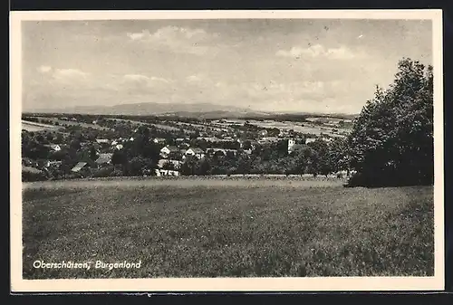 AK Oberschützen, Panoramablick von der Bergwiese aus gesehen