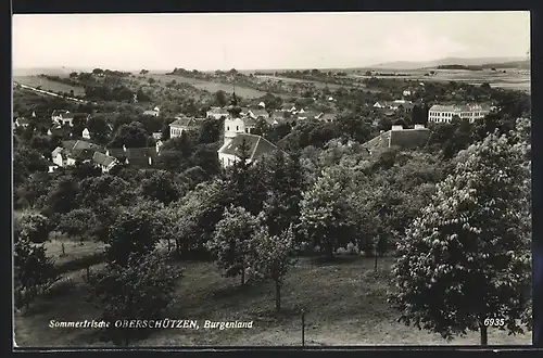 AK Oberschützen, Totale aus der Vogelschau