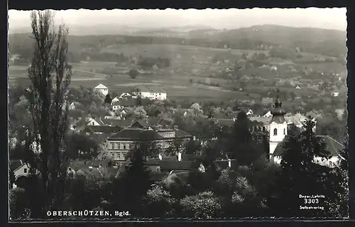 AK Oberschützen, Teilansicht vom Berg aus gesehen