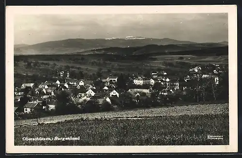 AK Oberschützen, Panoramablick von der Bergwiese aus