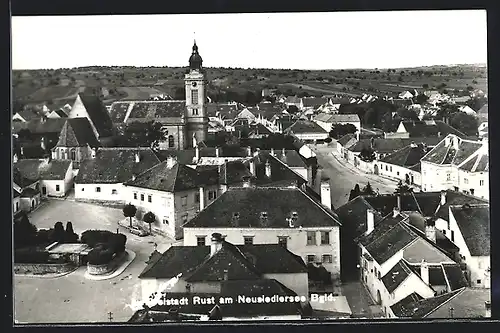 AK Rust am Neusiedlersee, Teilansicht mit Kirche