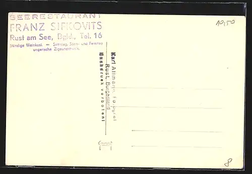 AK Rust /Burgenland, Totalansicht, Kirche, Störche