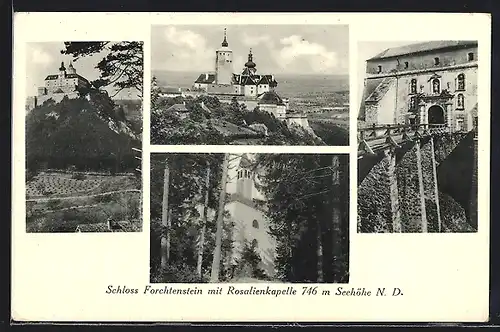 AK Forchtenstein, Schloss mit Rosalienkapelle