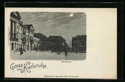 AK Karlsruhe, Marktplatz