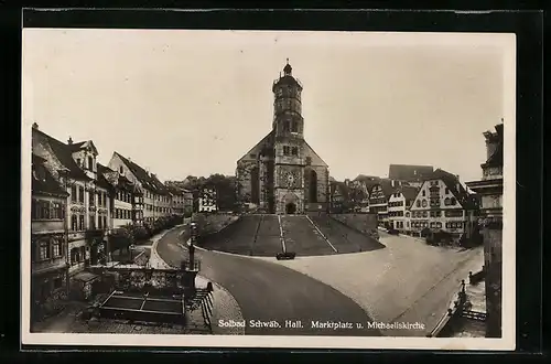 AK Schwäbisch Hall, Marktplatz u. Michaeliskirche