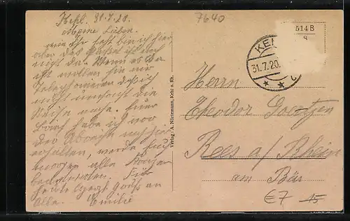 AK Kehl a. Rhein, Partie beim Kriegerdenkmal