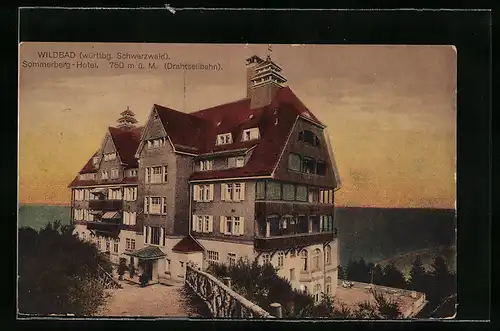 AK Wildbad /württemb. Schwarzwald, Ansicht des Sommerberg-Hotels