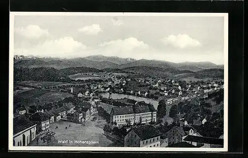 AK Wald in Hohenzollern, Teilansicht mit Strassenpartie