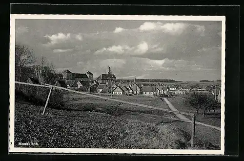 AK Messkirch, Blick über die Wiese auf den Ort