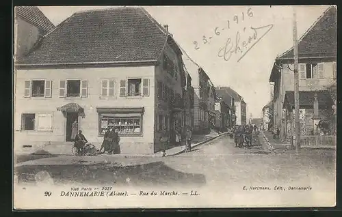 AK Dannemarie, Rue du Marché, Ortspartie