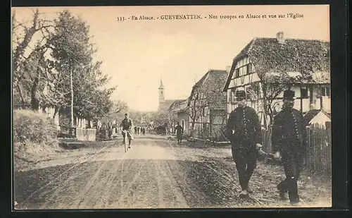 AK Guevenatten, Nos troupes en Alsace et vur sur l`Eglise