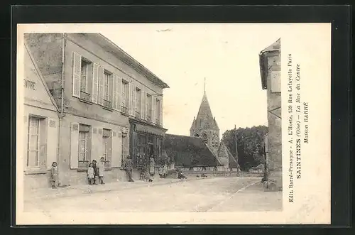 AK Saintines, La Rue du Centre, Mairon, Barre