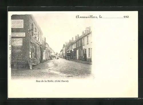 AK Ansauvillers, Rue de la Halle, Strassenpartie