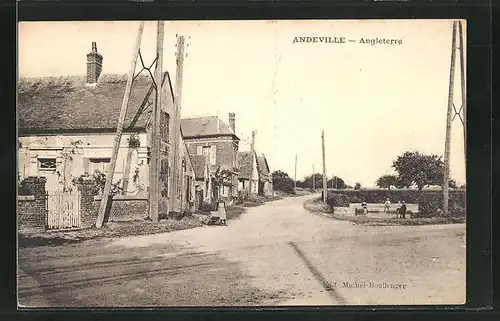 AK Andeville, Angleterre, Strassenpartie