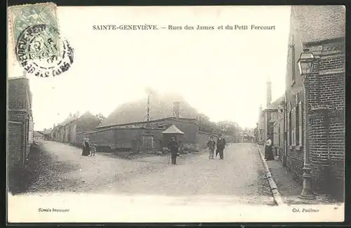 AK Sainte-Geneviève, Rues des James et du Petit Fercourt