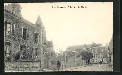 AK Croy-en-Thelle, La Mairie