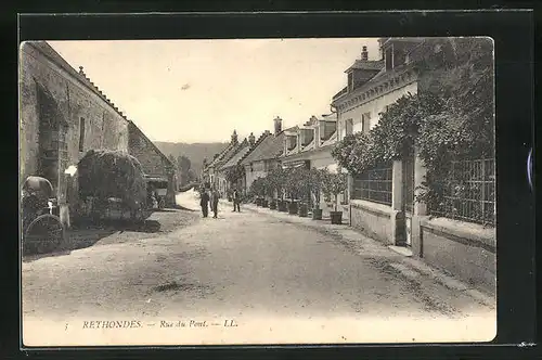 AK Rethondes, Rue du Pont, Blick in die Strasse