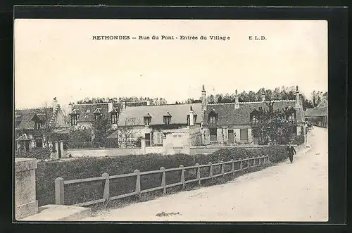 AK Rethondes, Rue du Pont - Entrée du Village