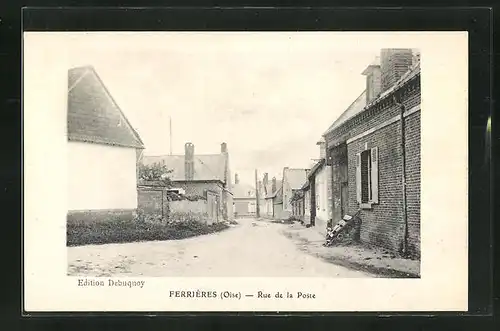 AK Ferrières, Rue de la Poste, Strassenpartie