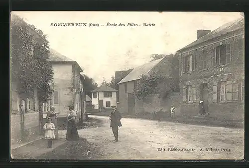 AK Sommereux, École des Filles, Mairie