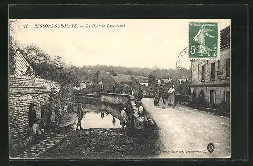 AK Ressons-sur-Matz, Le Pont de Bayencourt