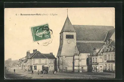 AK Ressons-sur-Matz, l'Église