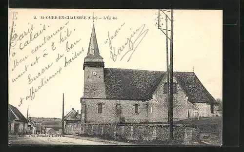 AK Saint-Omer-en-Chaussée, l'Église