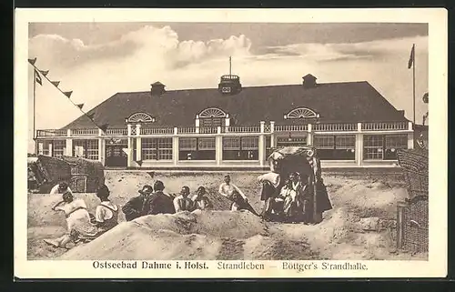 AK Dahme i. Holst., Café Böttger`s Strandhalle, Standleben
