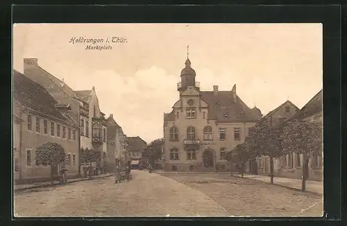 AK Heldrungen i. Thür. Marktplatz