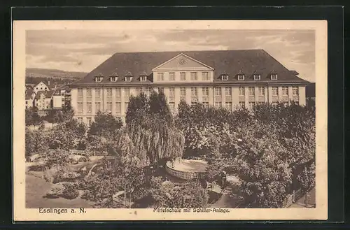 AK Esslingen a. N., Mittelschule mit Schiller-Anlage