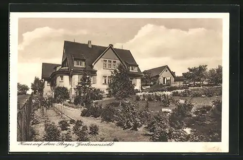 AK Hauteroda, Haus auf dem Berge, Erholungsheim d. Ev. Jungmädchenbundes Thüringen, Gartenansicht