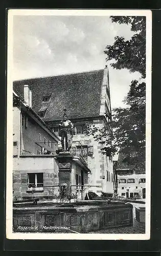 AK Rosenfeld, Marktbrunnen im Sonnenschein