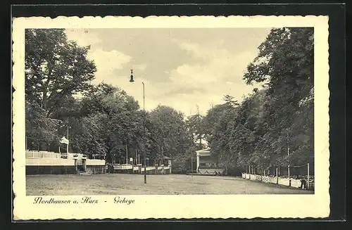 AK Nordhausen a. Harz, Gehege mit Gartenwirtschaft