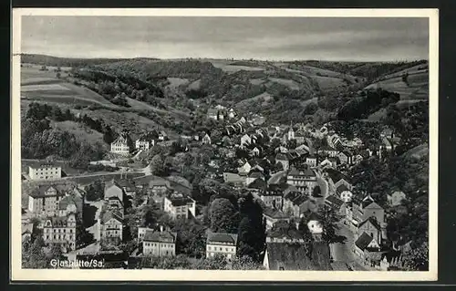 AK Glashütte i. Sa., Blick über den Ort