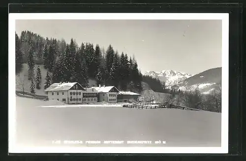 AK Niedernfritz, Familie Stadlers Pension Muttergut im Winter