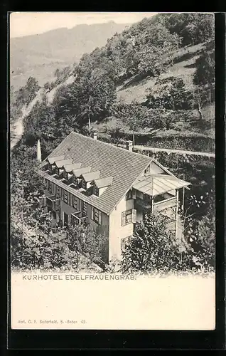 AK Ottenhöfen, Hotel Edelfrauengrab aus der Vogelschau