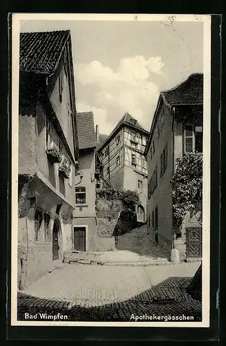 AK Bad Wimpfen, Partie im Apothekergässchen