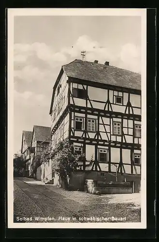 AK Bad Wimpfen, Haus in schwäbischer Bauart
