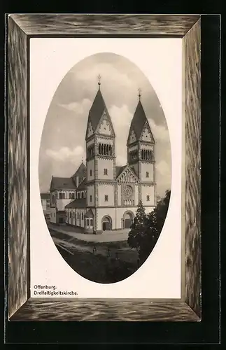 AK Offenburg, Blick auf die Dreifaltigkeitskirche