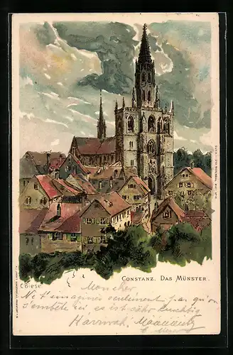 Künstler-AK Carl Biese: Constanz, Das Münster