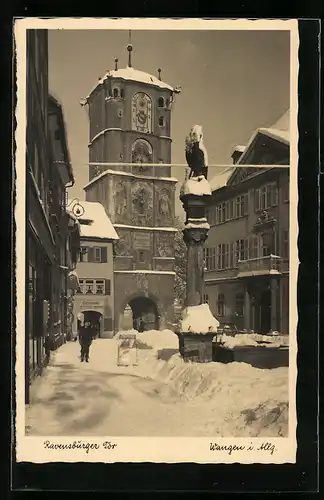 AK Wangen i. Allg., Ravensburger Tor im Winter
